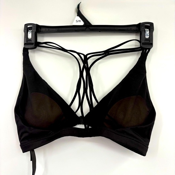 Victoria’s Secret Black Strappy Back Bikini Top Size Small - Picture 2 of 6